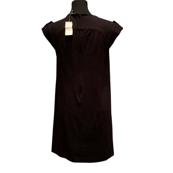 New Cynthia Steffe Size 8 RayonBlend Short Sleeve Little Black Knit Sheath Dress - Picture 4 of 7